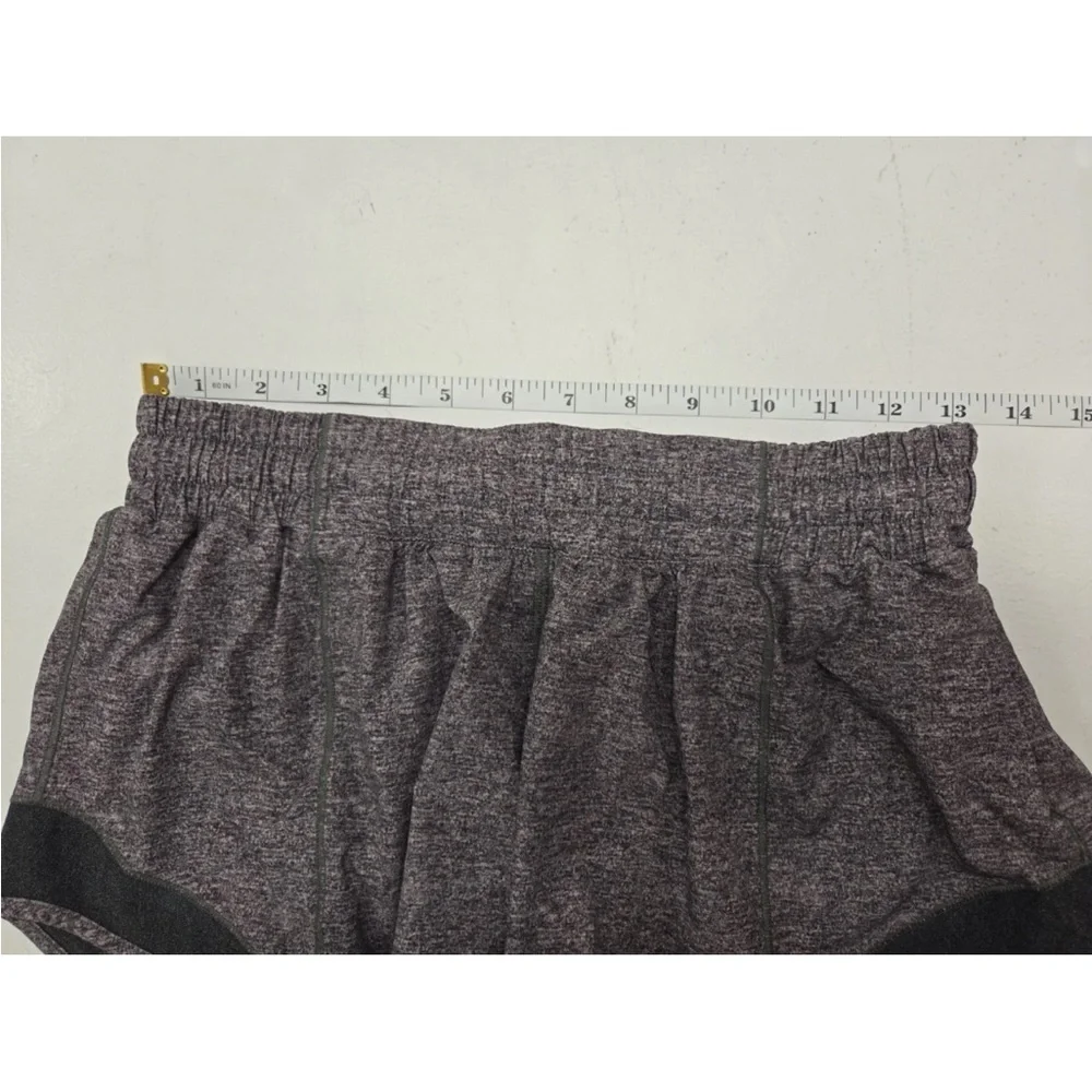 Lululemon Hotty Hot Short II 2.5" Heather Lux Multi Black Gray Reflect Size 8 - Picture 7 of 9